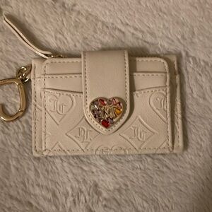 Juicy Couture Ivory Card Holder with Heart Accent